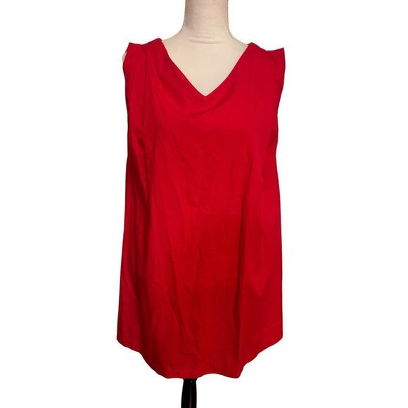 Azul by Moussy Red Typewriter A-Line Sleeveless Flowy Boho Dress - M - Picture 2 of 11